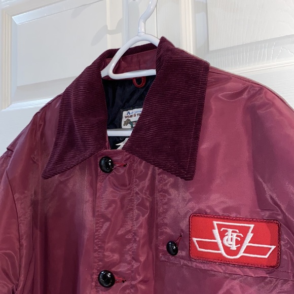 Vintage Toronto Transit Commission Coat TTC Uniform Subway Bus Size 46 Burgundy - Picture 12 of 12